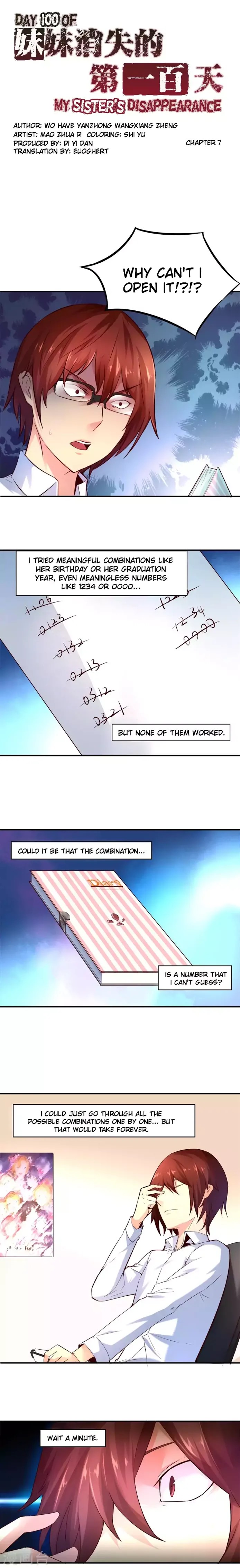 Day 100 of My Sister’s Disappearance chapter 7 - page 1