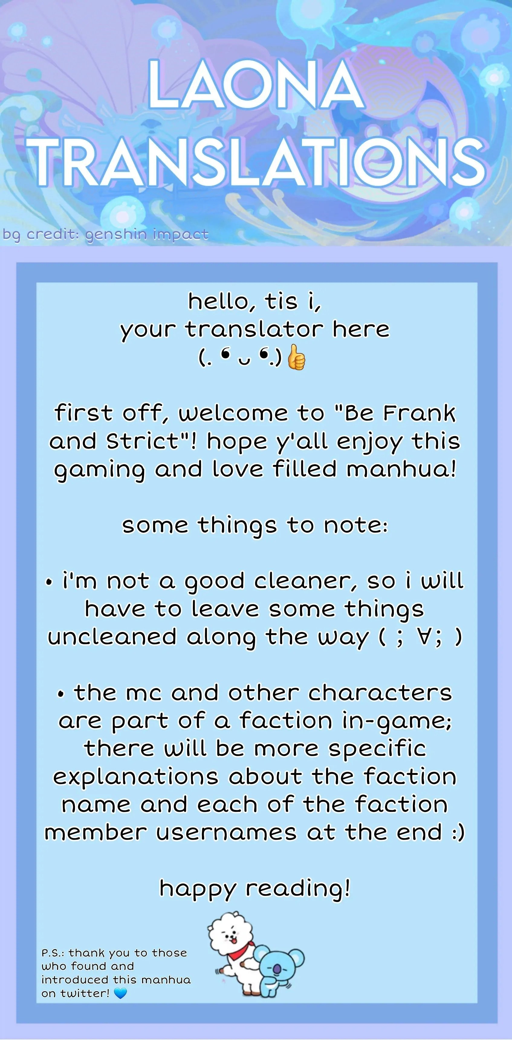 Be Frank and Strict Chapter 1 - page 1