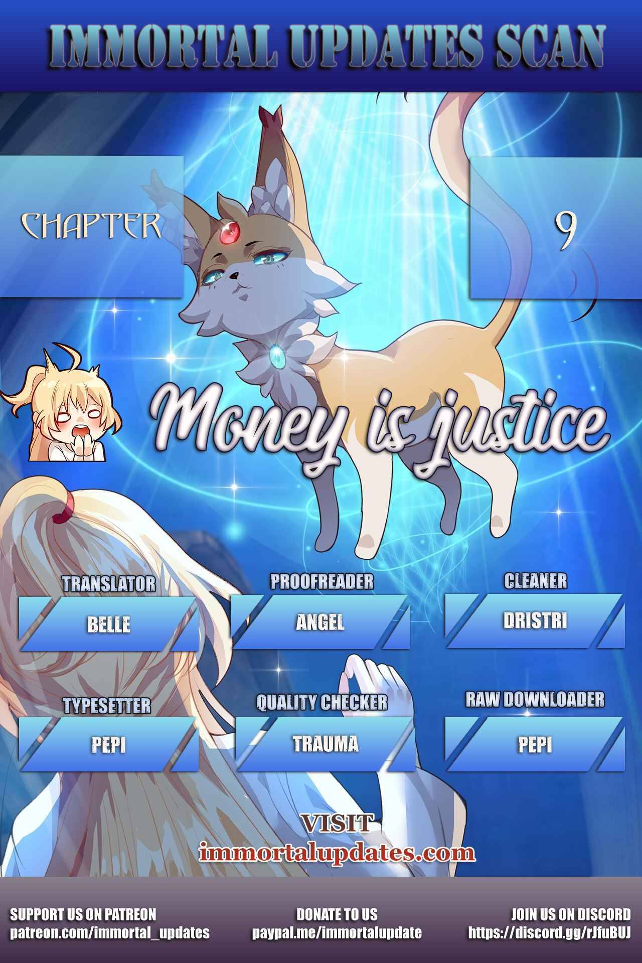 Money is justice Chapter 9 - page 1