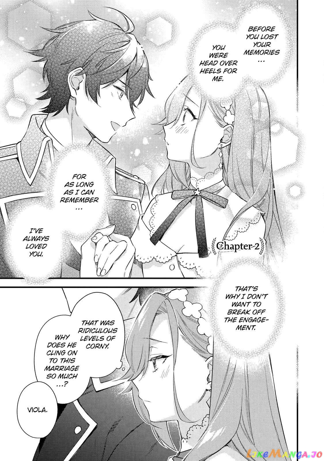 Fake It to Break It! I Faked Amnesia to Break off My Engagement and Now He’s All Lovey-Dovey chapter 2 - page 1