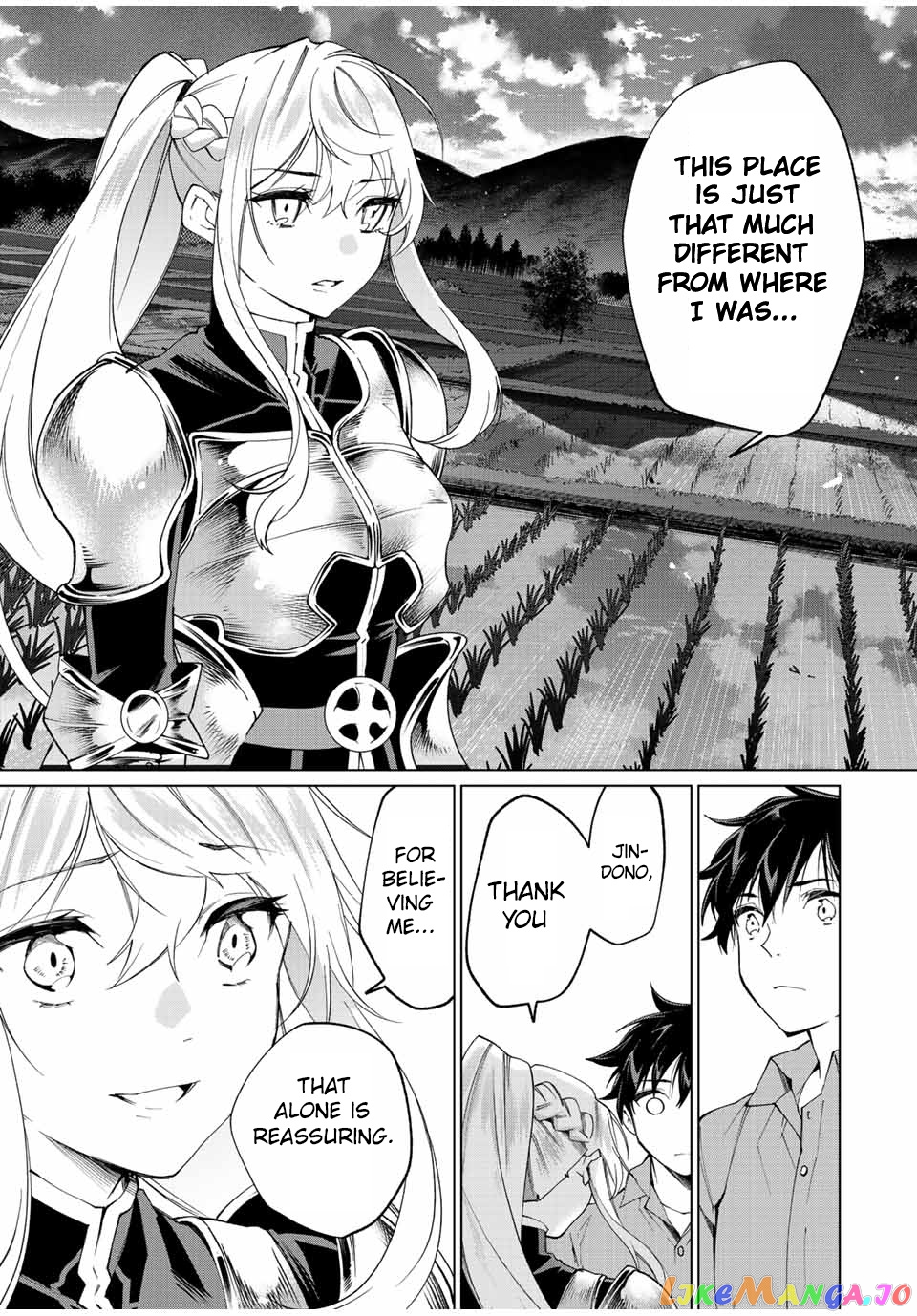 All My Neighbors are Convinced the Female Knight from My Rice Field Is My Wife chapter 5 - page 12