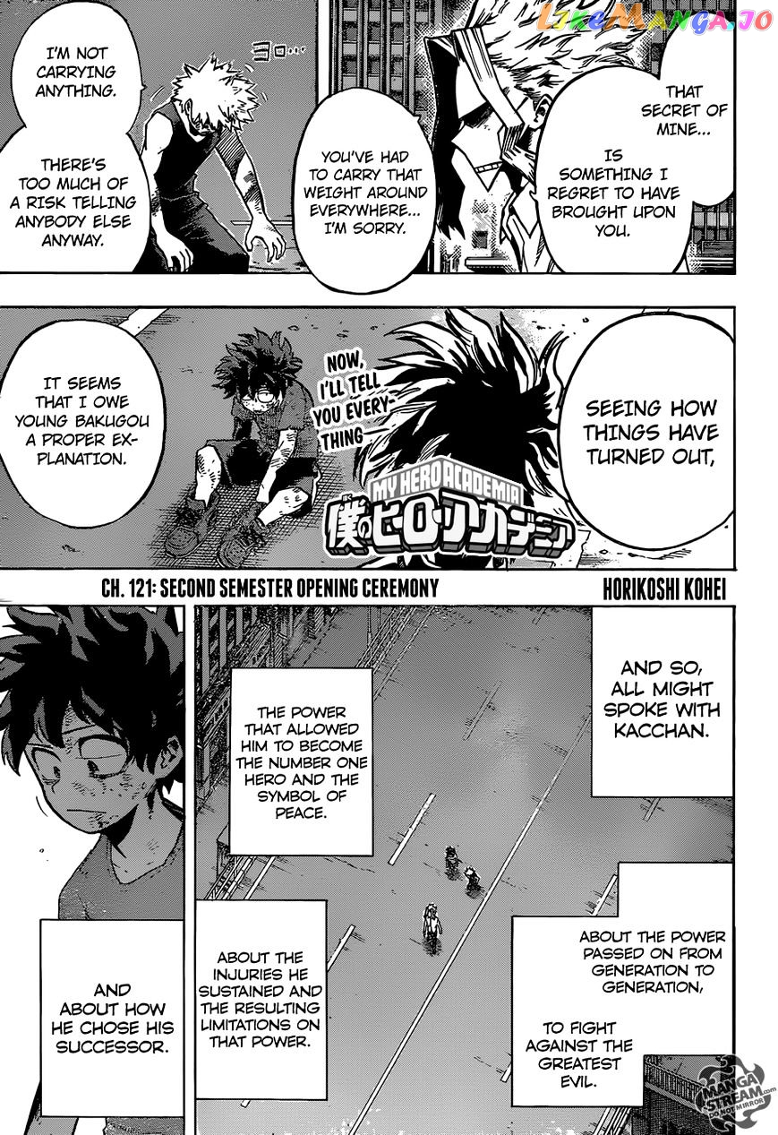 Boku No Hero Academia chapter 121 - page 1