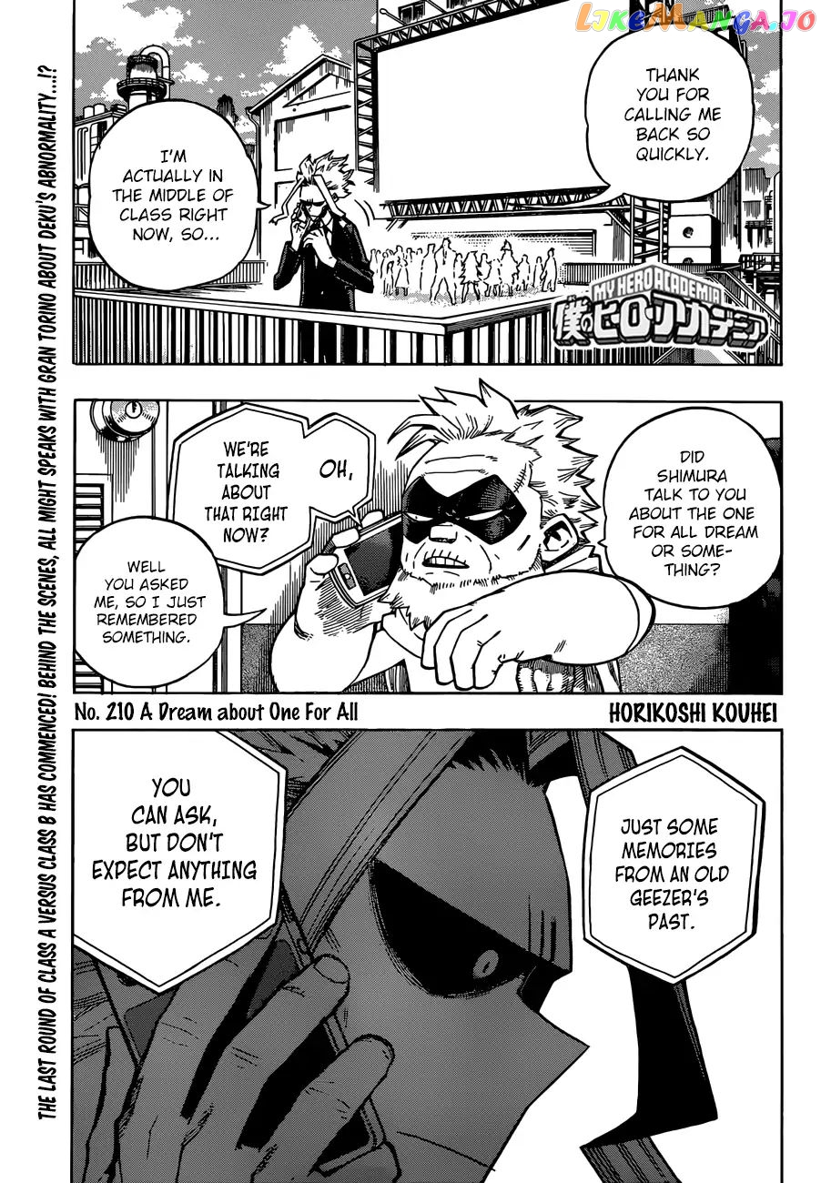 Boku No Hero Academia chapter 210 - page 1