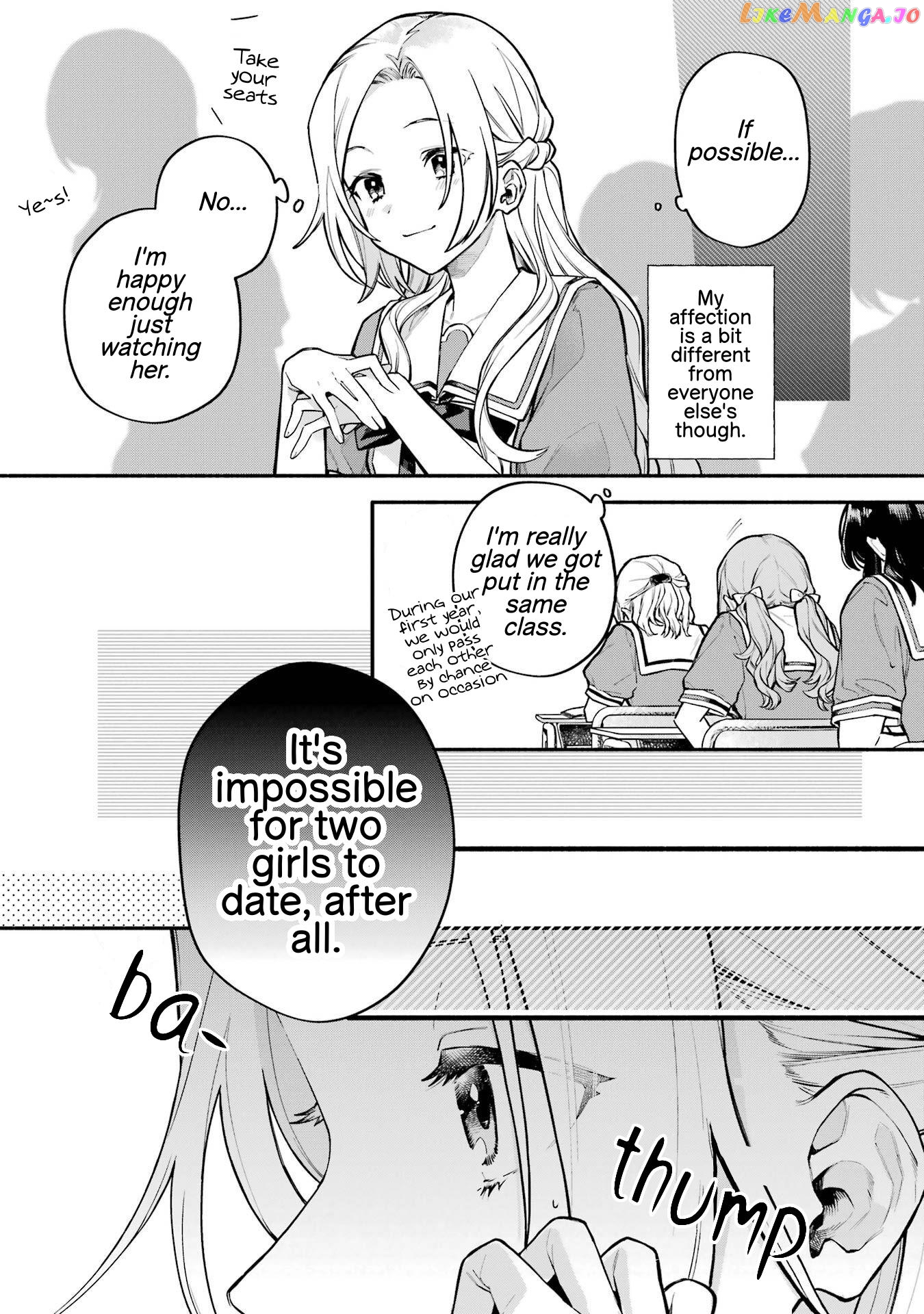 A Yuri Story About A Girl Who Insists “it’s Impossible For Two Girls To Get Together” Completely Falling Within 100 Days chapter 14 - page 3