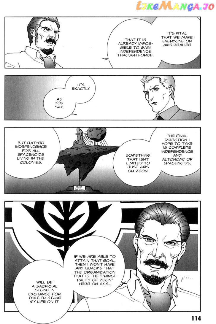 Kidou Senshi Gundam: C.D.A. Wakaki Suisei no Shouzou chapter 23 - page 114