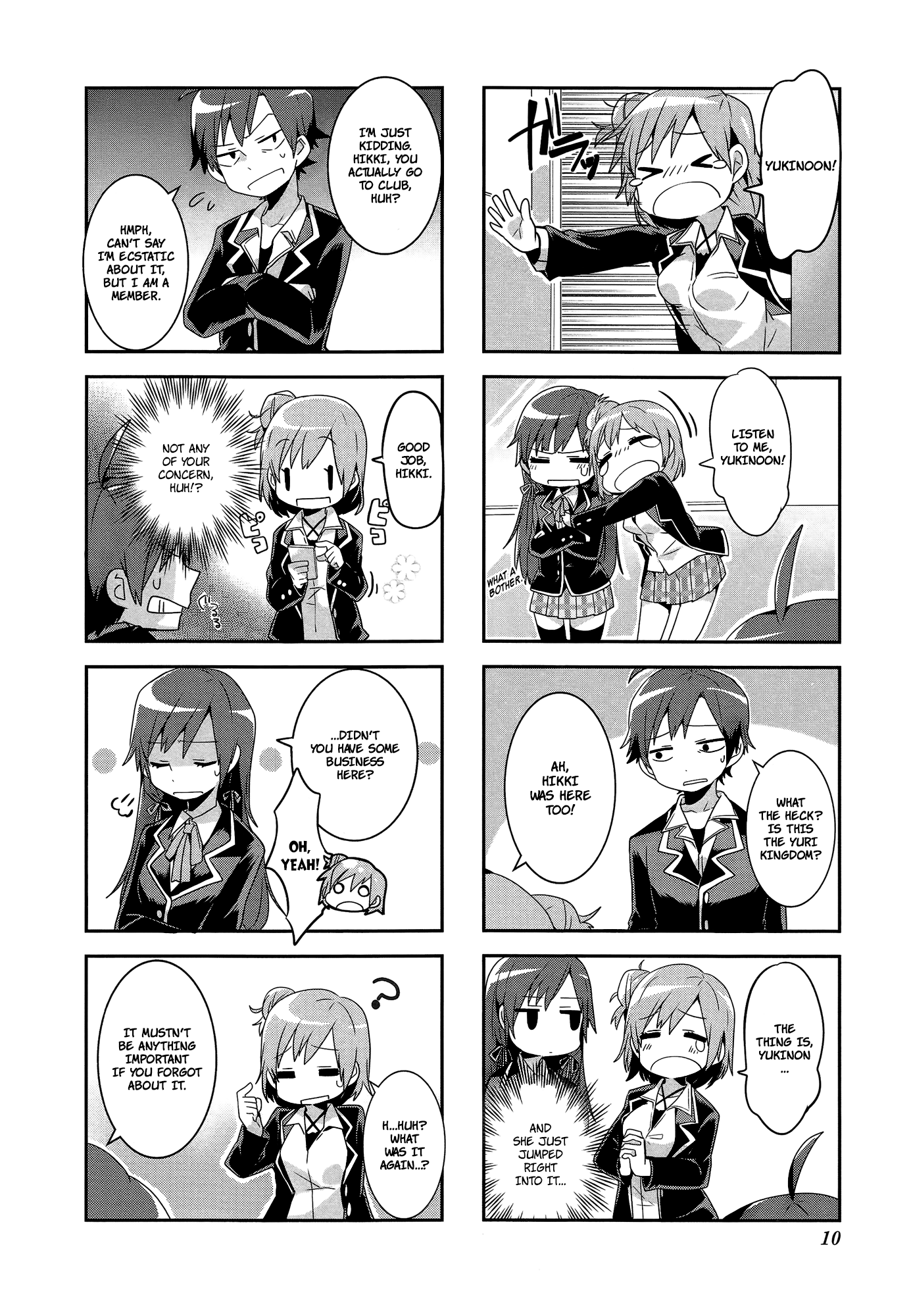 Yahari 4-Koma Demo Ore No Seishun Love Come Wa Machigatteiru. chapter 1 - page 9