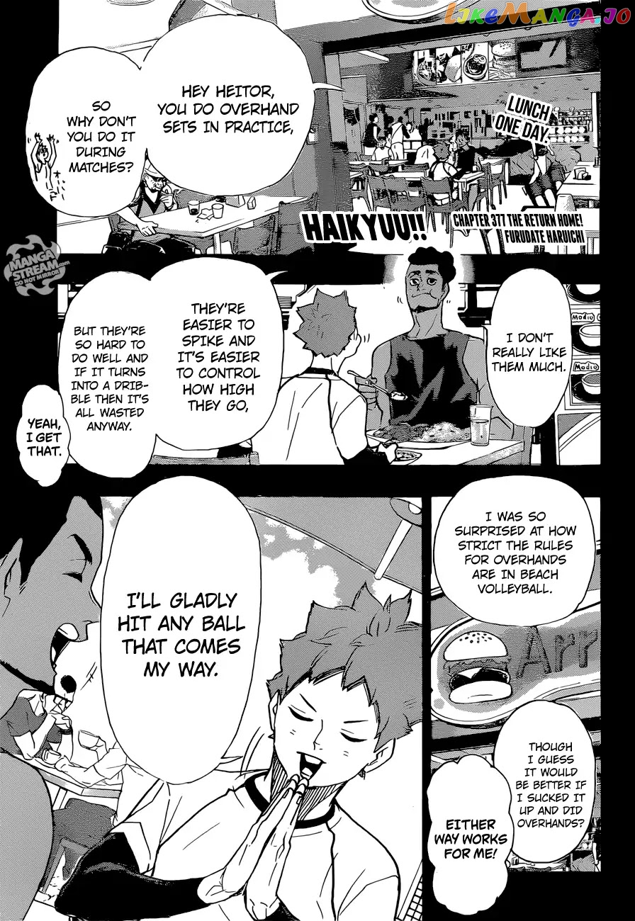 Haikyuu!! chapter 377 - page 1