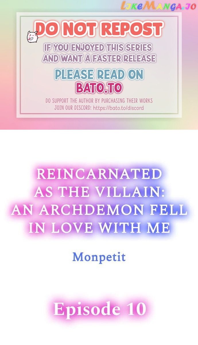 Reincarnated as the Villain: An Archdemon Fell in Love With Me chapter 10 - page 1