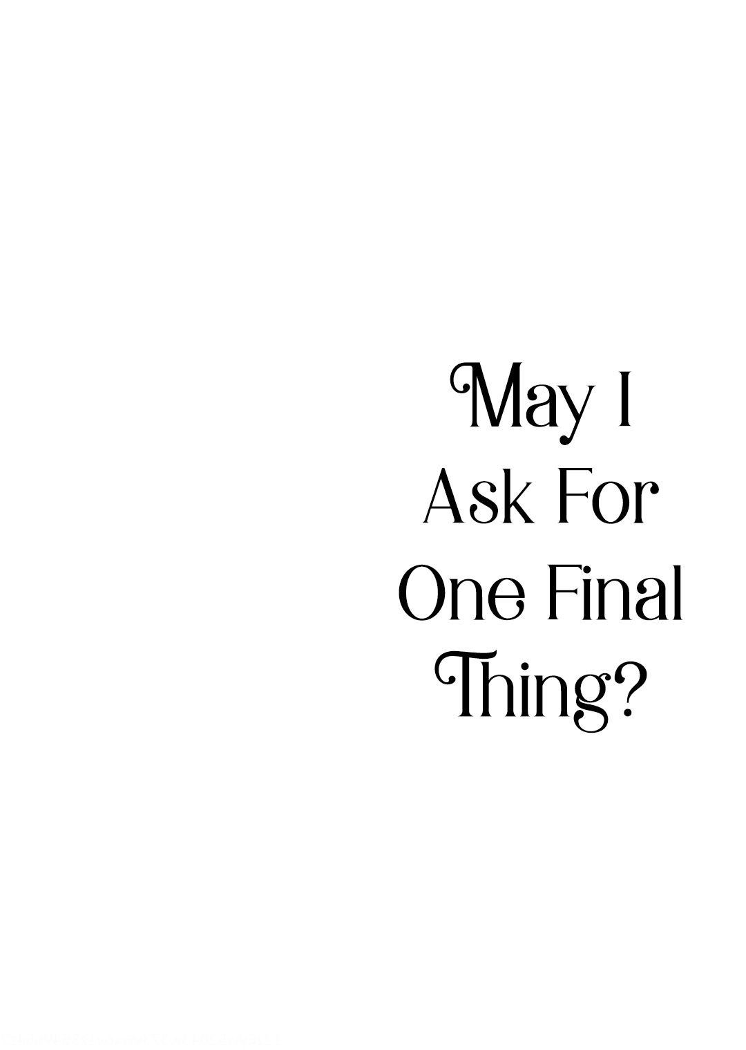 May i Please Ask You Just One Last Thing? chapter 16.5 - page 1