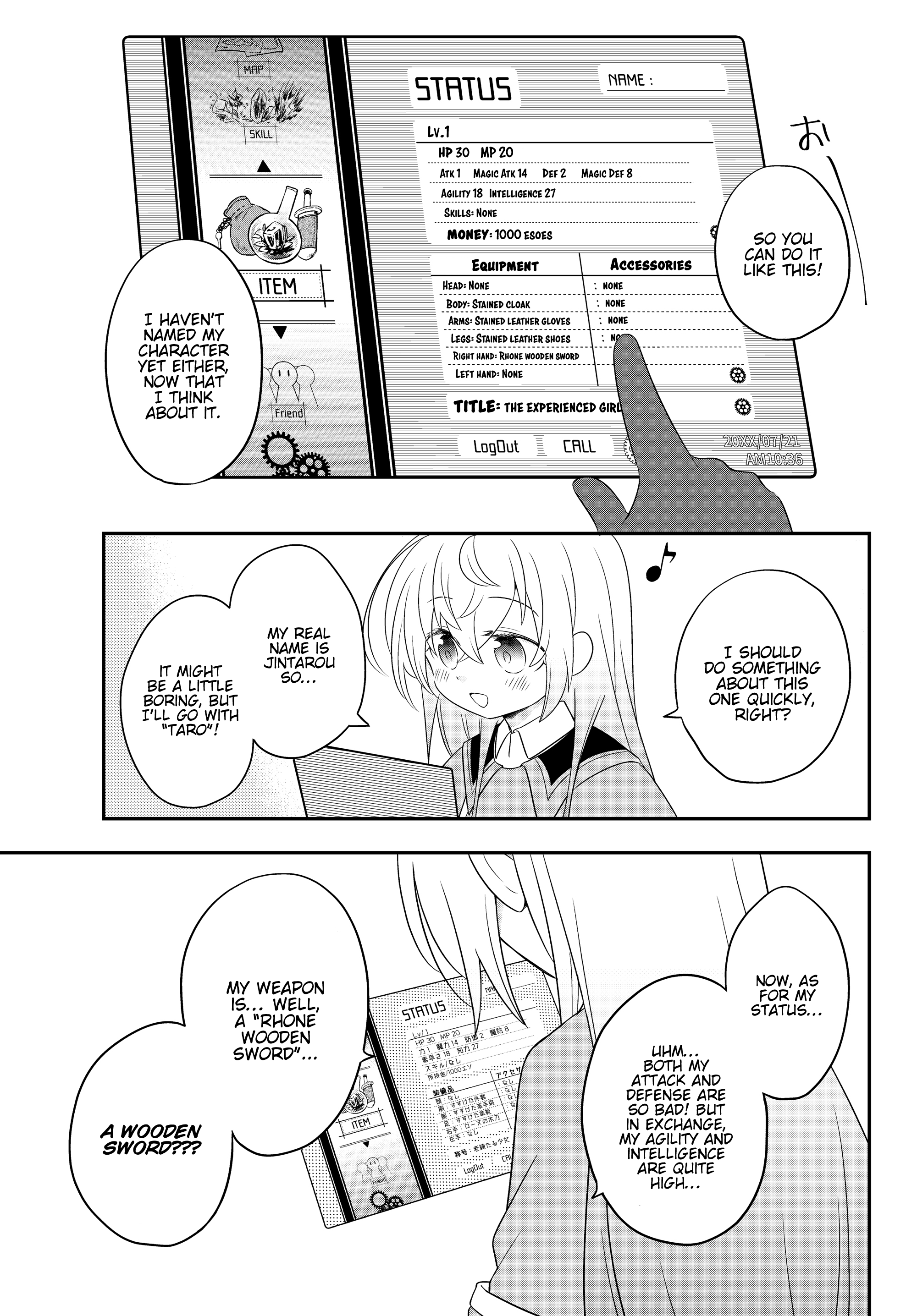 Bishoujo Ni Natta Kedo, Netoge Haijin Yattemasu chapter 3.1 - page 8