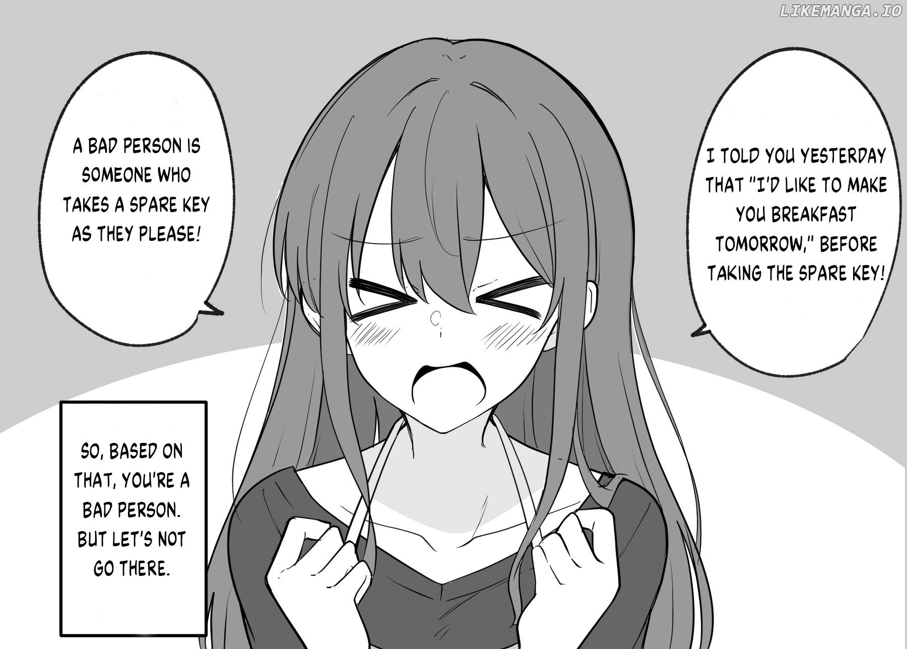 A girl who seems like a yandere but isn't actually yandere, but is a little bit yandere Chapter 3 - page 4