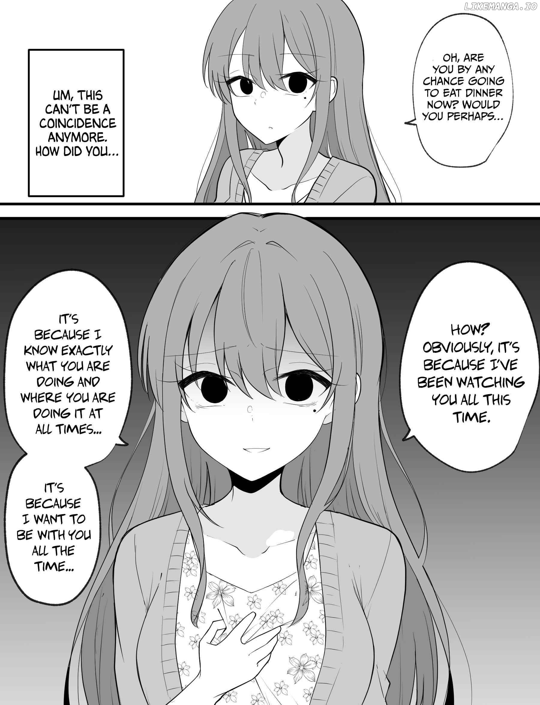 A girl who seems like a yandere but isn't actually yandere, but is a little bit yandere Chapter 4 - page 3