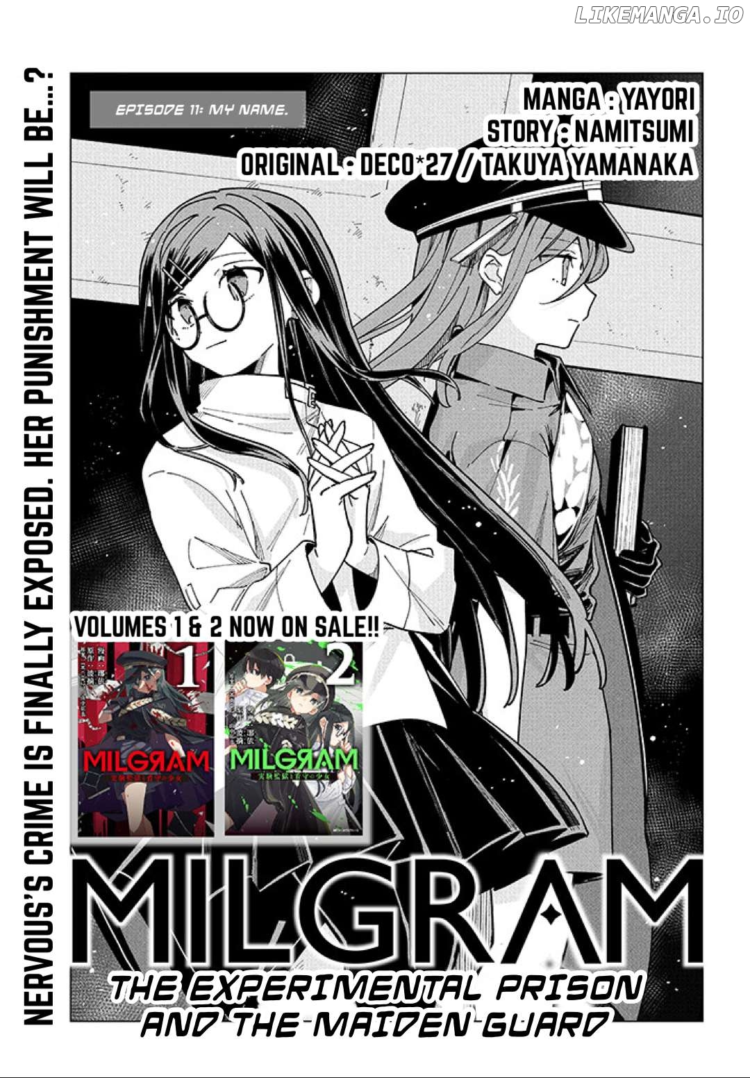 MILGRAM: Jikken Kangoku to Kanshu no Shoujo Chapter 11 - page 1