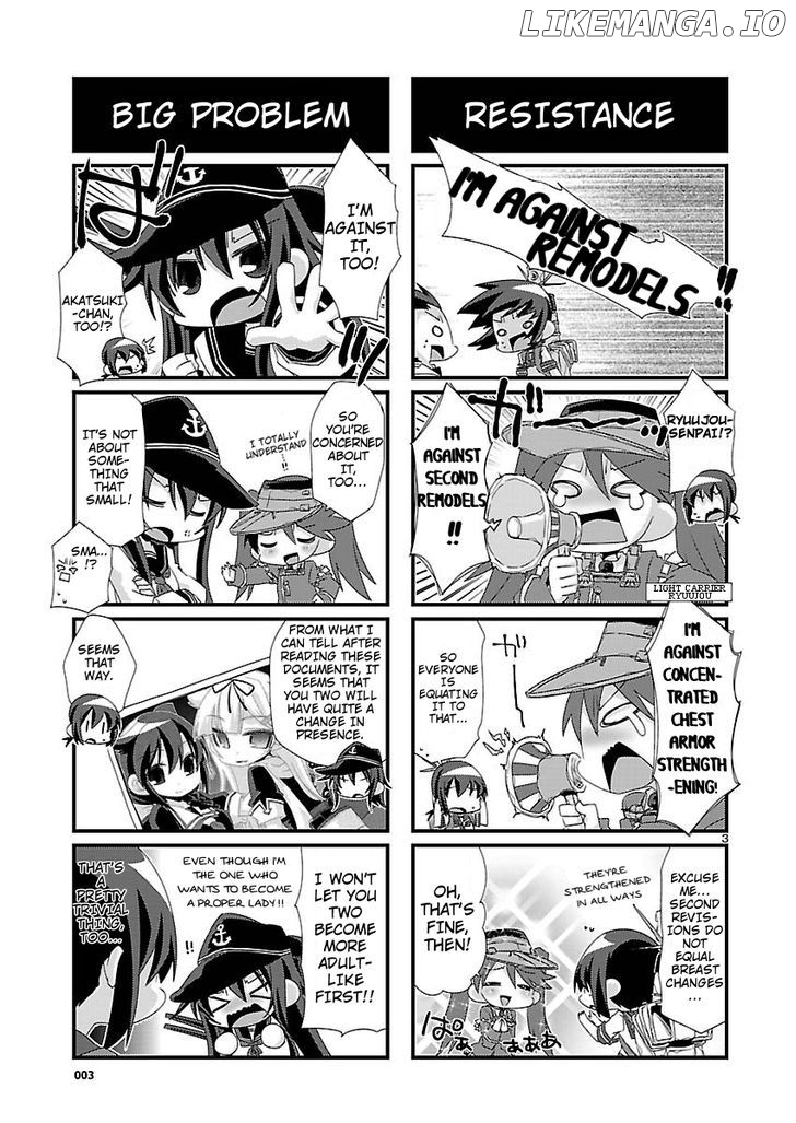 Kantai Collection - Kankore - 4-koma Comic - Fubuki, Ganbarimasu! chapter 17 - page 3