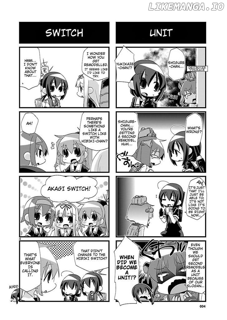 Kantai Collection - Kankore - 4-koma Comic - Fubuki, Ganbarimasu! chapter 17 - page 4