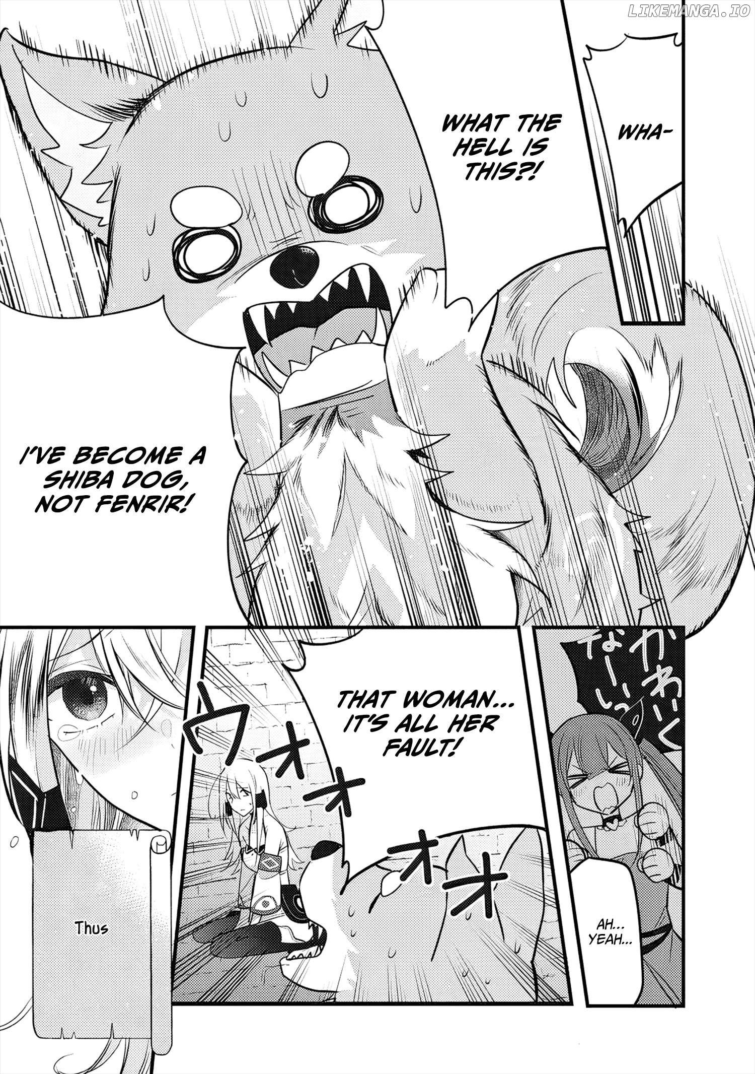 Fenrir ni Tensei shita Hazu ga Dou Mitemo Shiba Inu - Shiba Inu (Saikyou) ni Natta Ore, Mofumofu sare Nagara Kami e to Nariagaru Chapter 1 - page 38