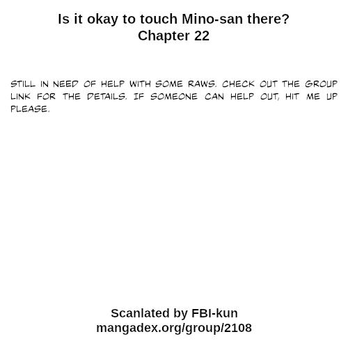 Is it okay to touch Mino-san there? chapter 22 - page 12