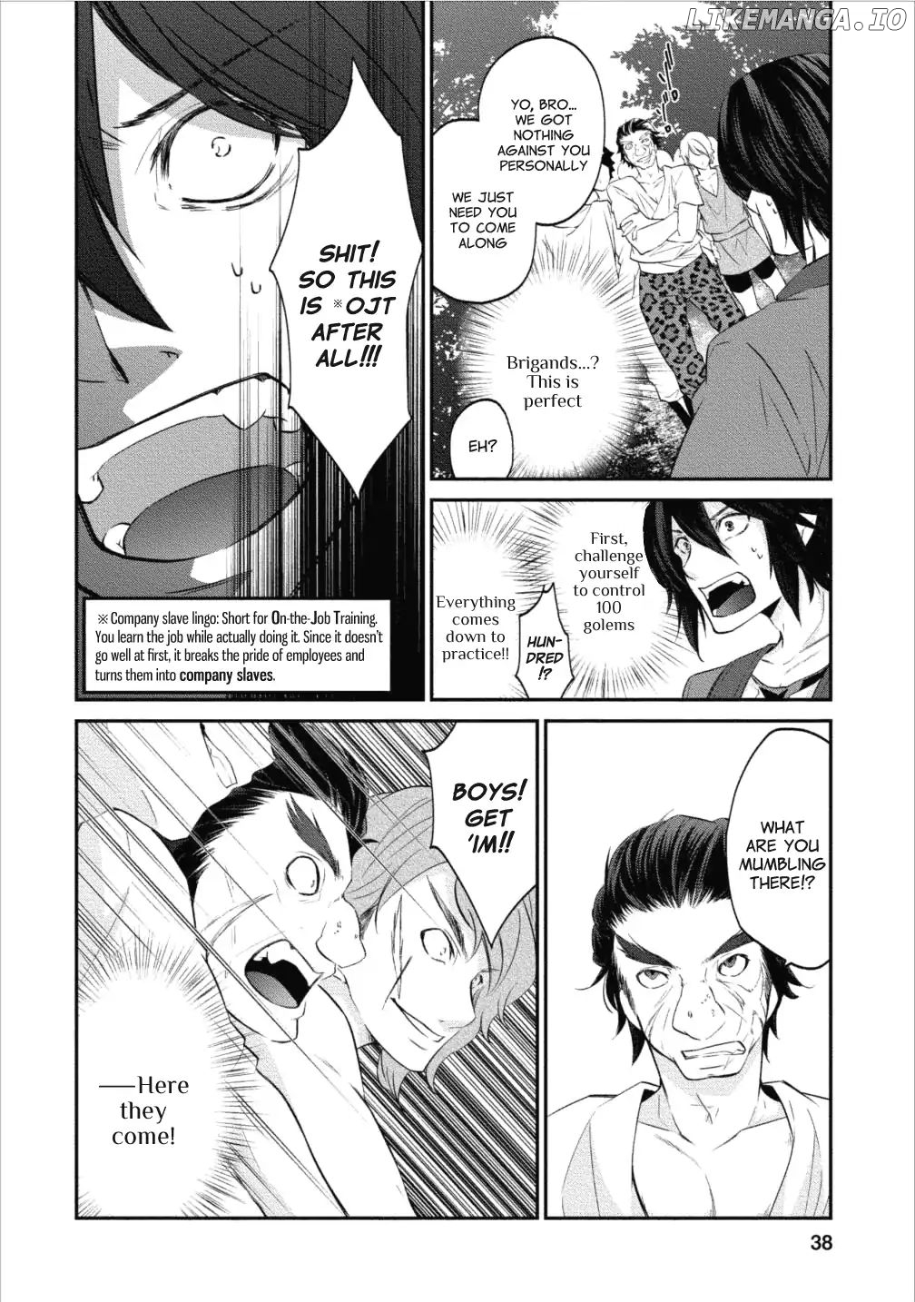 Around 40 "Shachiku" is Golem Master chapter 2 - page 8