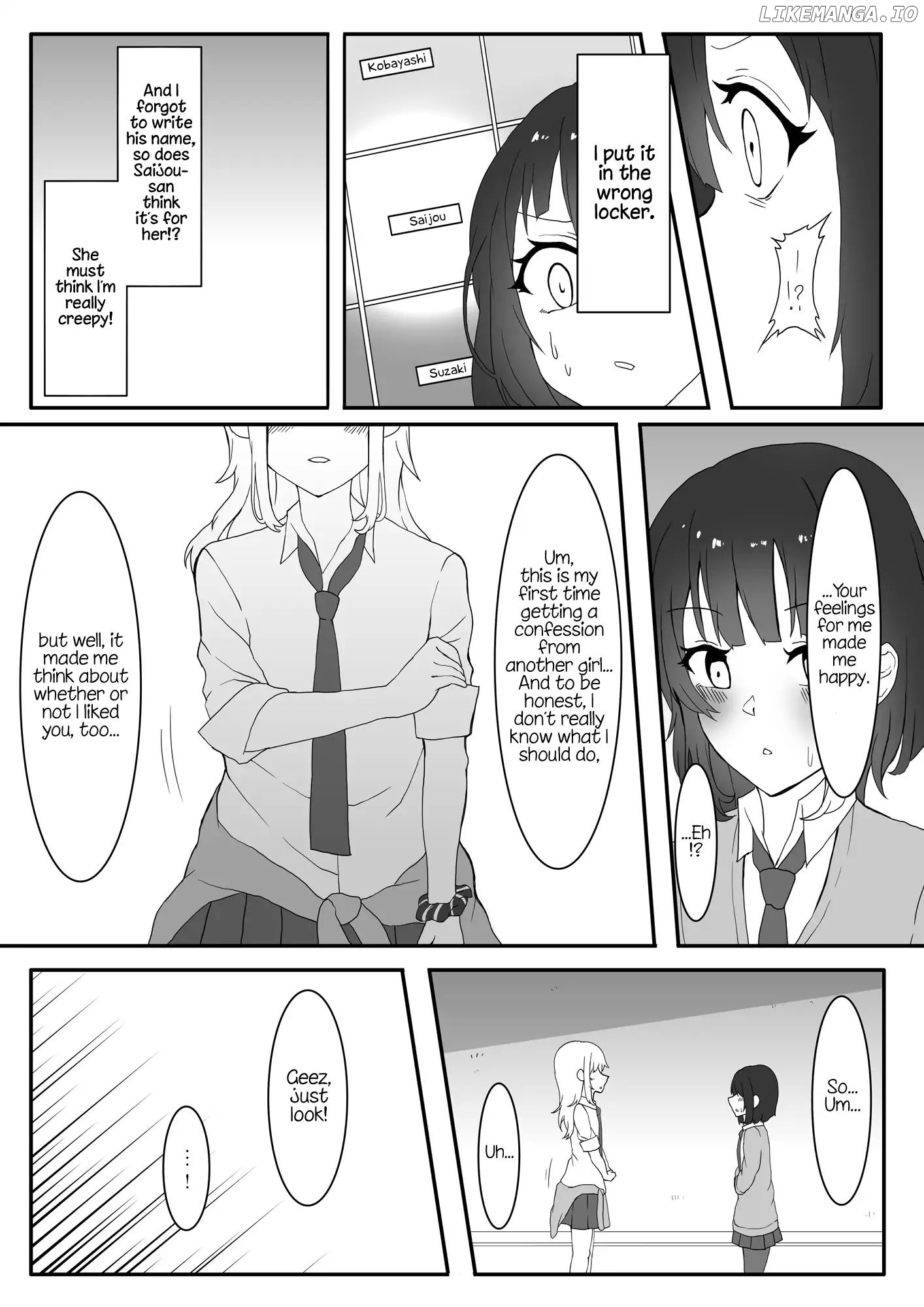 a Yuri Manga Between a Delinquent And a Quiet Girl That Starts From a Misunderstanding chapter 1 - page 3