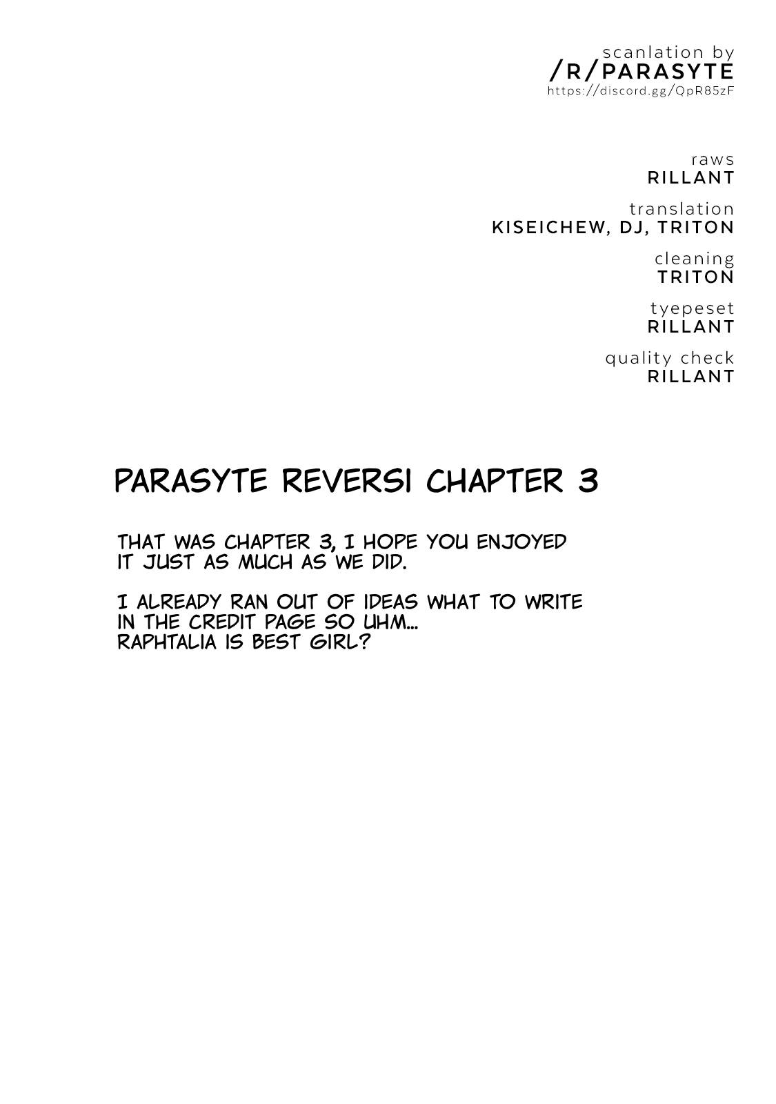 Parasyte Reversi chapter 3 - page 1