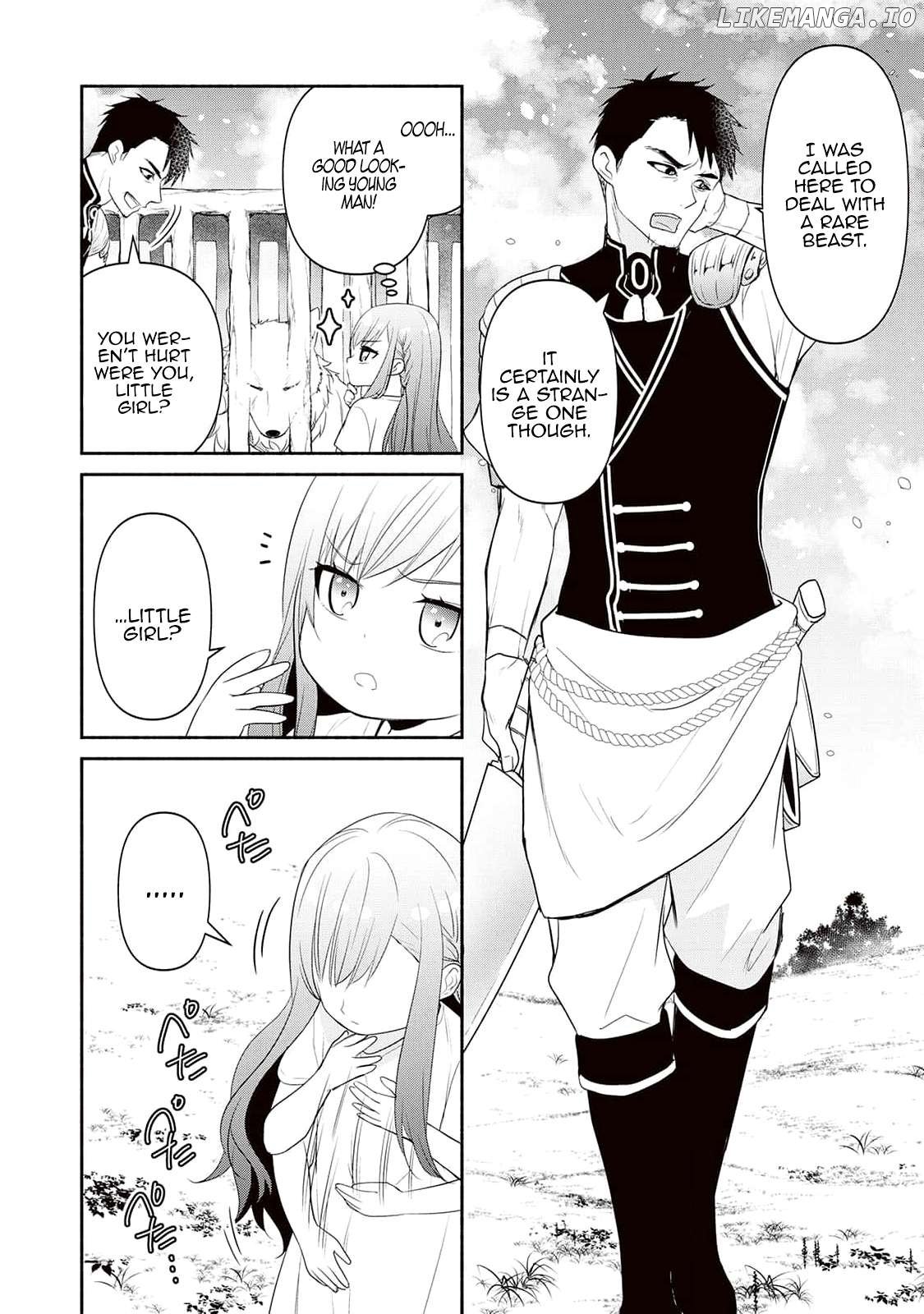 Tensei Youjo. Kamikemono to Ouji to, Saikyou no Ojisan Youhei-dan no Naka de Ikiru. Chapter 1 - page 5