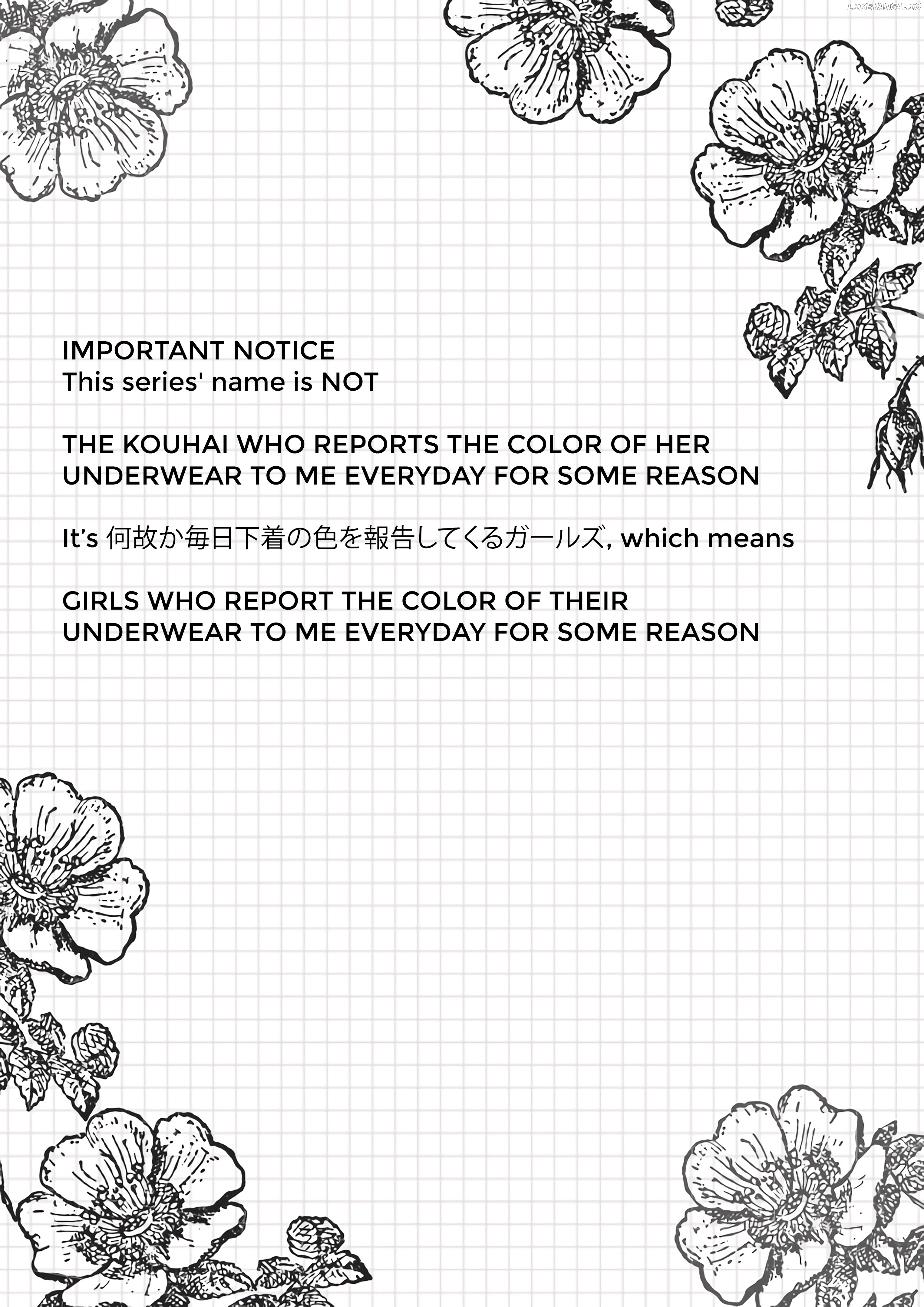 Girls Who Report The Color Of Their Underwear To Me Every Day For Some Reason chapter 16 - page 4