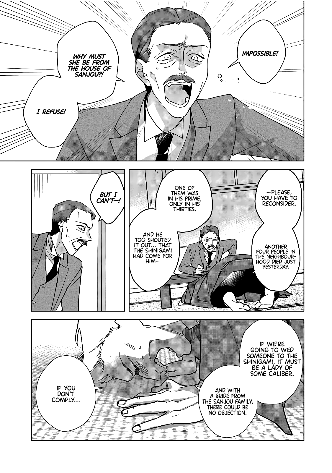 Shinigami no hatsukoi ~Botsuraku Kazoku no Reijou wa Ai wo Shiranai Shinigami ni Totsugu chapter 1 - page 34