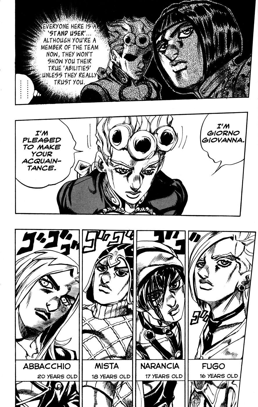 Jojo's Bizarre Adventure Part 5 - Vento Aureo chapter 17 - page 12