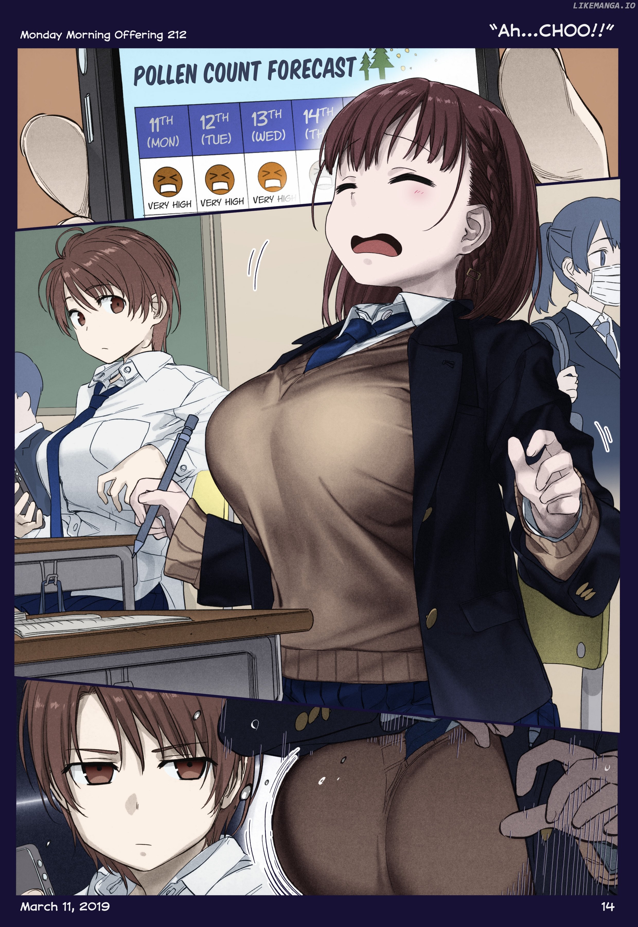 Getsuyoubi No Tawawa (Twitter Webcomic) (Fan Colored) chapter 24 - page 14