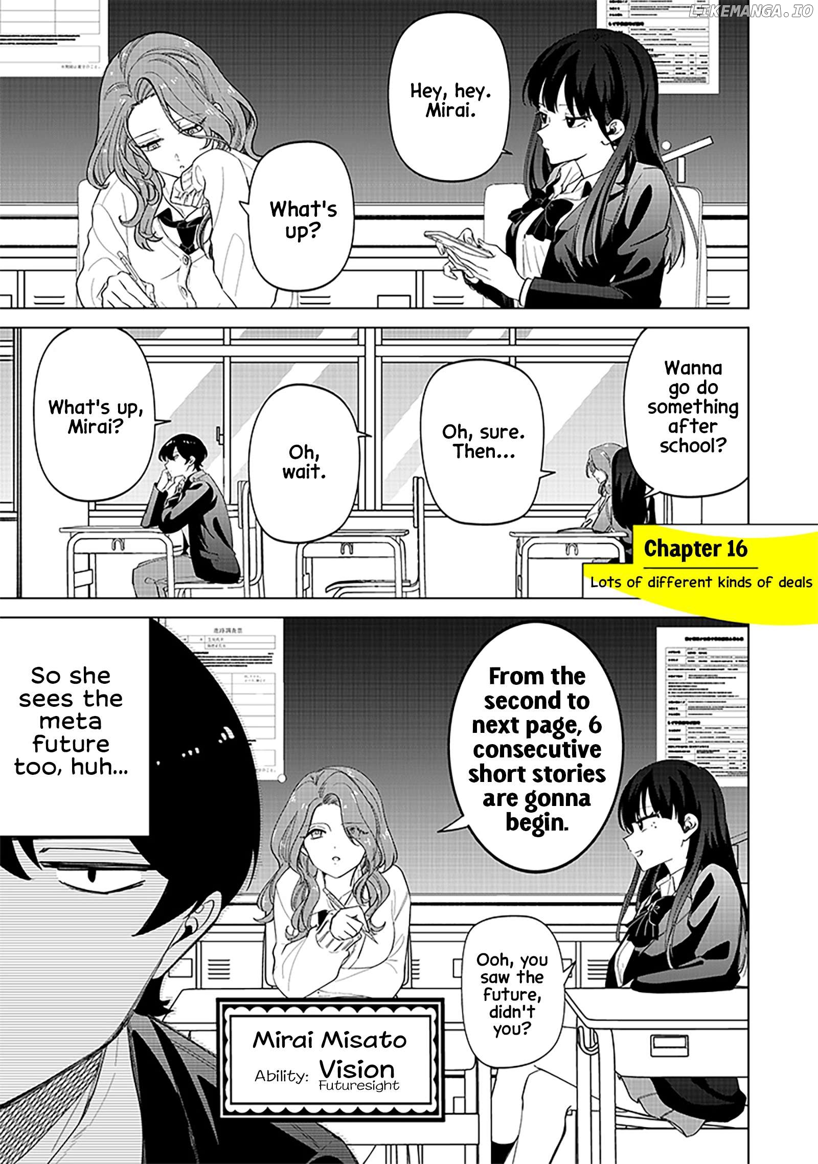 The Gals Who is Always Saying Insane Things. -My Daily Life at a Private Paranormal High School- Chapter 16 - page 1