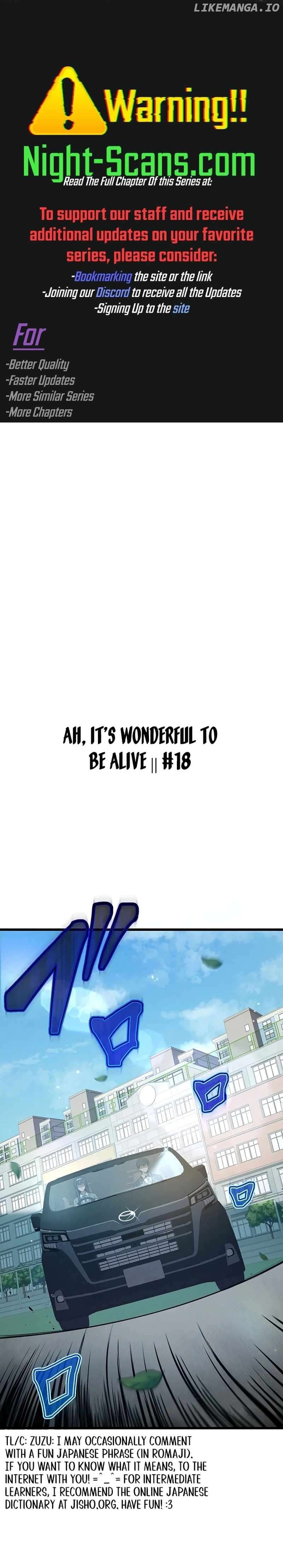 Ah, It’s Wonderful To Be Alive Chapter 18 - page 1