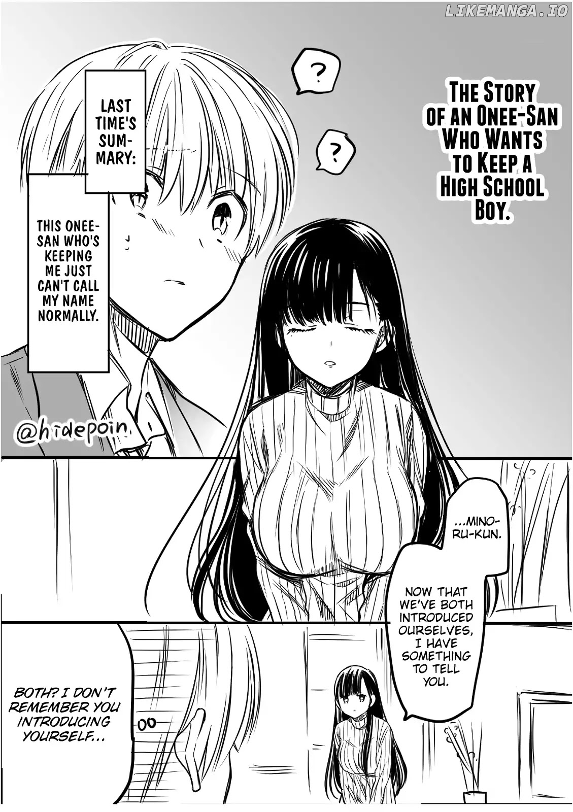 The Story of an Onee-San Who Wants to Keep a High School Boy chapter 4 - page 1