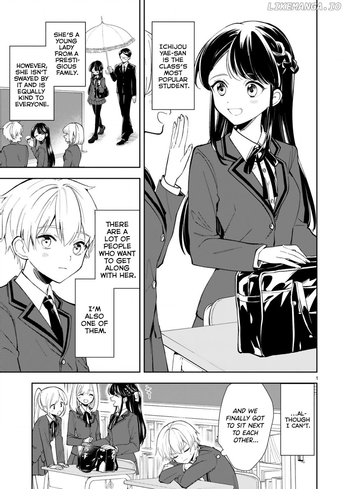 Ichijou-San Wa Kao Ni Deyasui chapter 1 - page 1