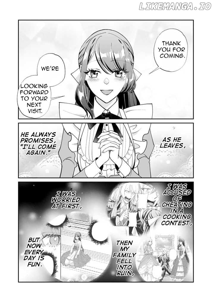 Okashi na Akuyaku Reijou wa Botsurakugo ni Amatou no Ouji ni Karamareru you ni Narimashita Chapter 4.1 - page 8