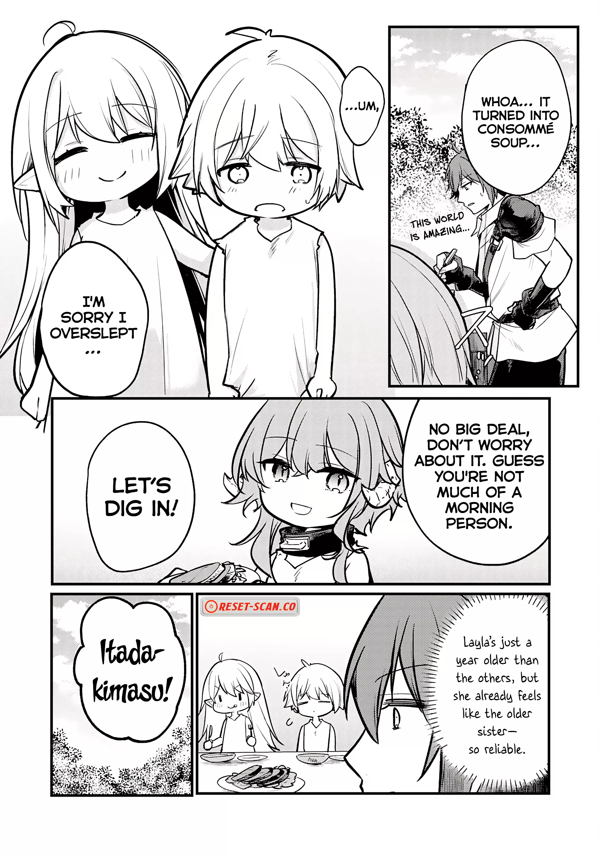 TENSEI SHITARA DOREI NO CHICHI NI NATTAKEDO, KAZOKU TOSHITE MEDERU KOTO NI SHITA 〜 JITSU WA YUUSHA TO MAOU TO SEIJO DATTA KODOMOTACHI NO CHIKARA GA TONDEMO SKILL DE TSUKAETA NODE SAIKYOU DESU 〜 Chapter 2 - page 8