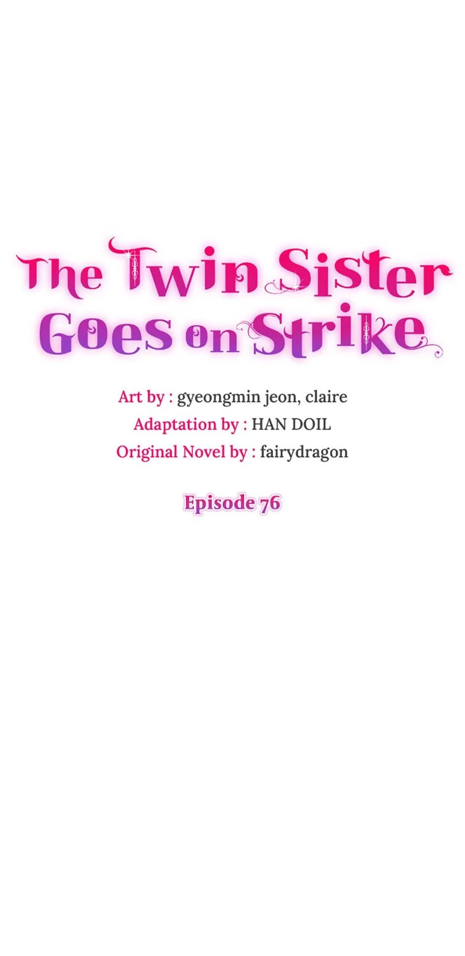 The Twin Sister Goes on Strike Chapter 76 - page 1